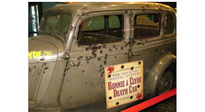 El coche de la muerte original de Bonnie y Clyde